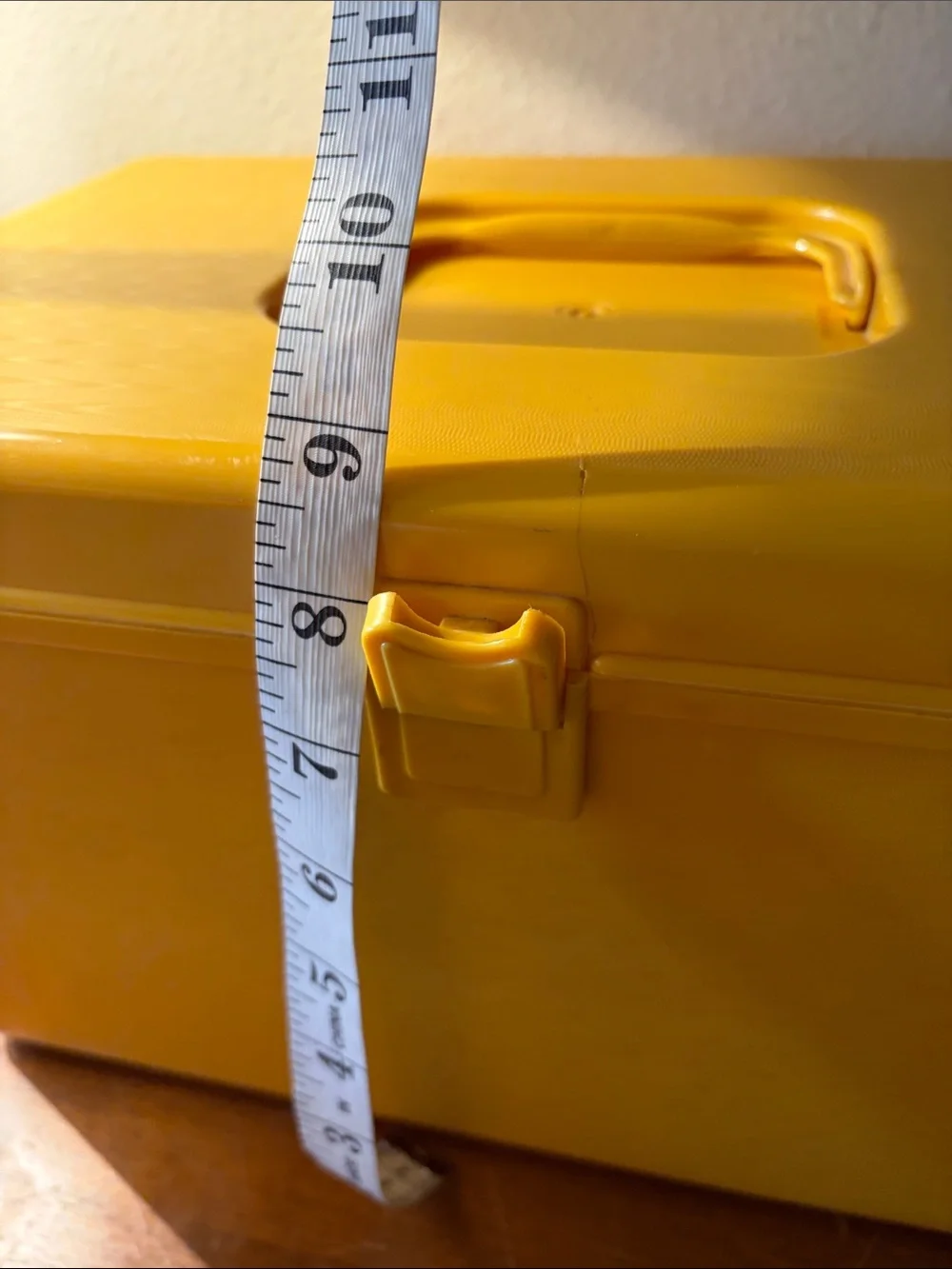Vintage Yellow Sewing Box